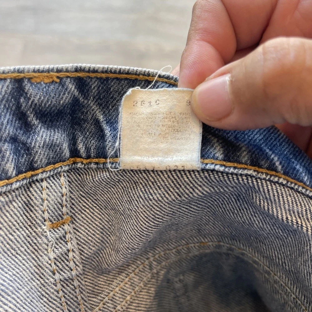 Vintage Levi's 517 Orange Tab Made in USA Boot Cut Jeans Men's 38x32 Blue Denim